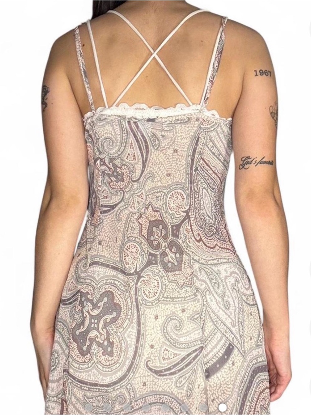 Victoria’s Secret y2k paisley babydoll slip dress with lace trim - Picture 8 of 8